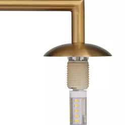 Gold Metal Smoked Glass Shade Table Lamp