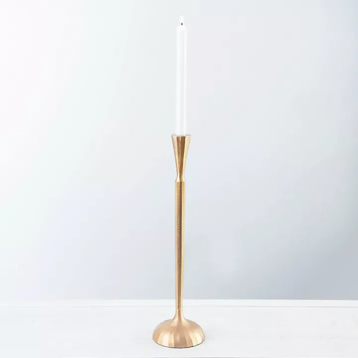 Gold Metal Taper Candle Holder, 18 in.
