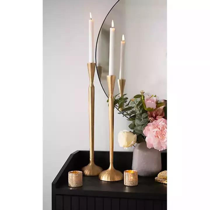 Gold Metal Taper Candle Holder, 18 in.