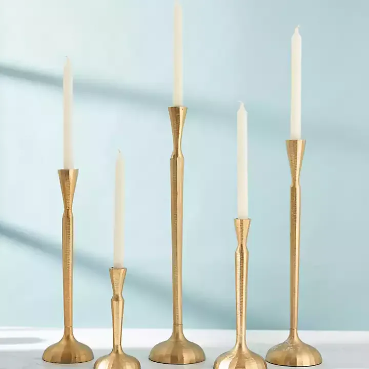 Gold Metal Taper Candle Holder, 18 in.