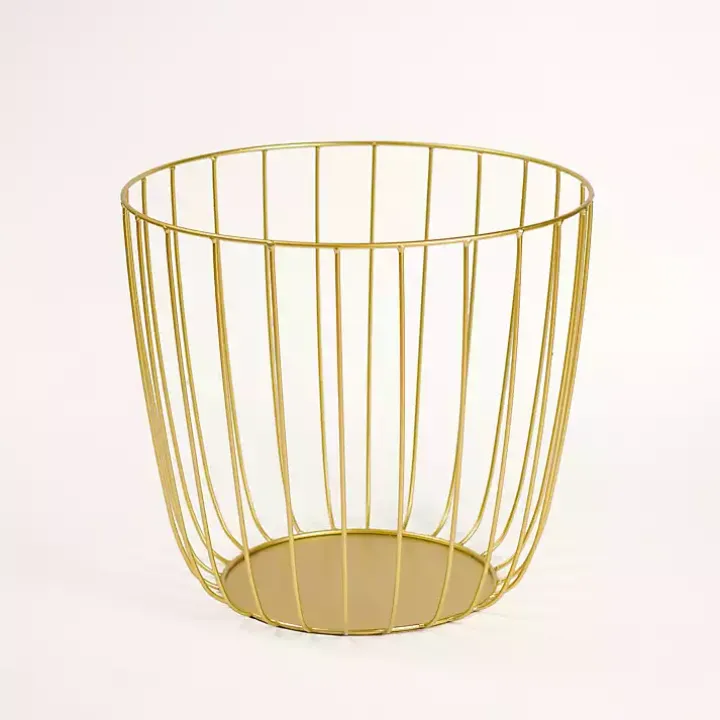Gold Metal Wire Basket, 18 in.