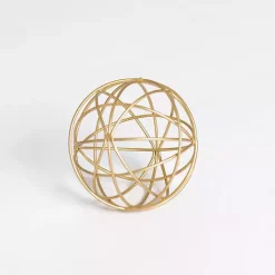 Gold Metal Wire Orb, 4 in.