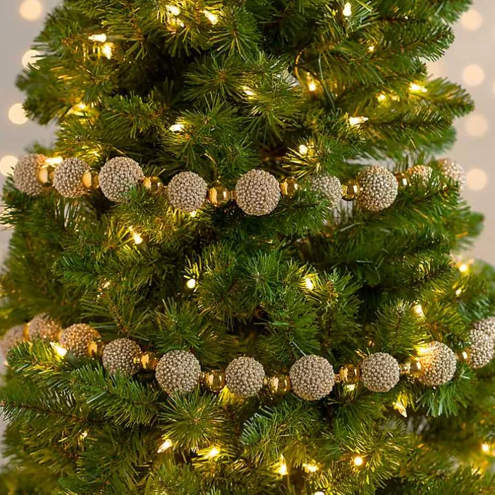 Gold Metallic Glitter Ball Garland