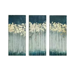 Gold Midnight Forest Canvas Art Prints, Set of 3