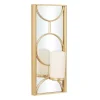 Gold Mirrored Geometric Sconce