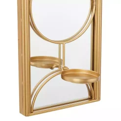 Gold Mirrored Geometric Sconce