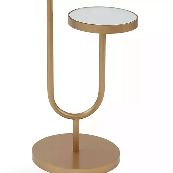 Gold Mirrored High-Low Accent Table