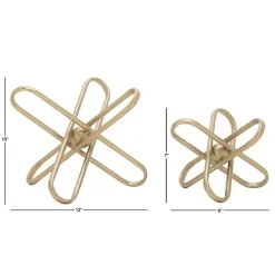 Gold Modern Burst 2-pc. Decorative Sculpture Set