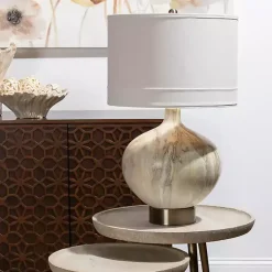 Gold Pistachio Swirl Gourd Table Lamp