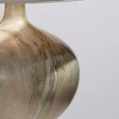 Gold Pistachio Swirl Gourd Table Lamp