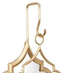 Gold Quatrefoil Mirrored Wall Sconce