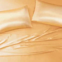 Gold Satin King 2-pc. Pillow Case Set
