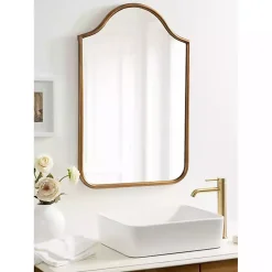 Gold Scalloped Arch Fellows Wall Mirror