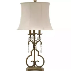 Gold Scrolled Candlestick Table Lamp