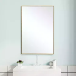Gold Simple Frame Rectangle Wall Mirror