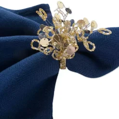 Gold Sparkle Napkin Rings, Set of 6