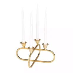 Gold Stainless Steel Geometric Candle Holder