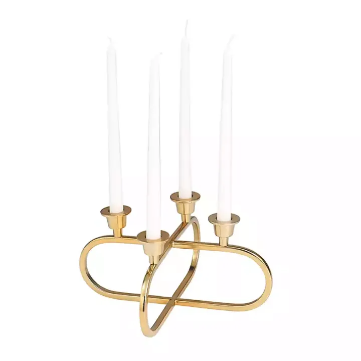 Gold Stainless Steel Geometric Candle Holder