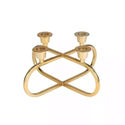 Gold Stainless Steel Geometric Candle Holder