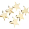 Gold Star Napkin Rings, Set of 6