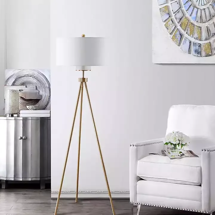 Gold Tripod Modern Floor Lamp