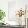 Gold Wood Rectangular Wall Mirror, 14x36 in.