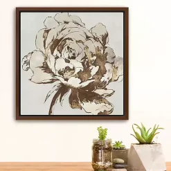 Golden Blossom I Framed Canvas Art Print