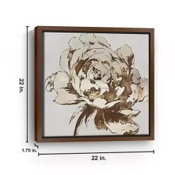 Golden Blossom I Framed Canvas Art Print