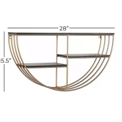 Golden Half Moon Wall Shelves