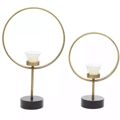 Golden Halo 2-pc. Candle Holder Set