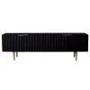 Golden Onyx Ribbed Side Console Table