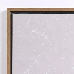 Golden Snowy Trees Framed Canvas Art Print