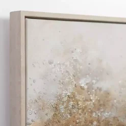 Golden Trees Framed Canvas Art Print