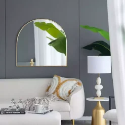 Golden Wide Arched Wall Mirror