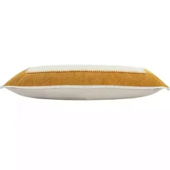 Golden Yellow Riviera Braided Frame Lumbar Pillow