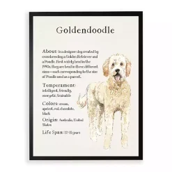 Goldendoodle Facts Framed Wall Plaque