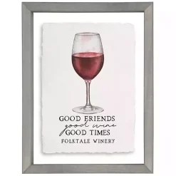 Good Friends Good Wine Wall Plaque