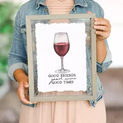 Good Friends Good Wine Wall Plaque