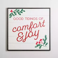 Good Tidings of Comfort & Joy Wall Plaque