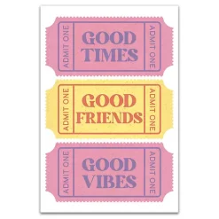 Good Vibes Ticket Stub Canvas Art Print