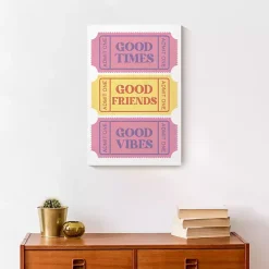 Good Vibes Ticket Stub Canvas Art Print