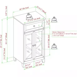 Graphite Double Door Reeves Cabinet