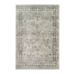 Graphite Rosette Area Rug, 7x9