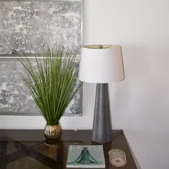Grass Arrangement in Gold Ribbed Pot