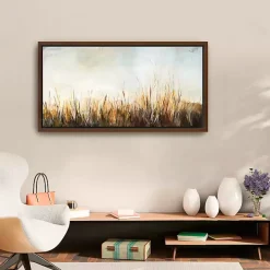 Grass in the Breeze Framed Canvas Art Print