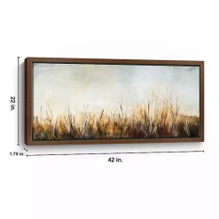 Grass in the Breeze Framed Canvas Art Print
