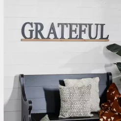 Grateful Black Wood Wall Plaque