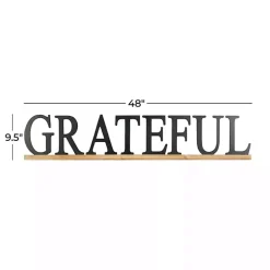 Grateful Black Wood Wall Plaque