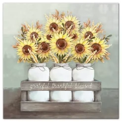Gratitude Sunflowers Canvas Art Print