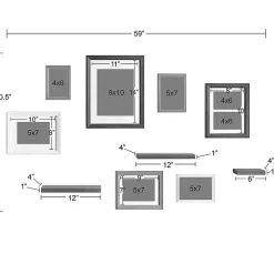 Gray & Navy 10-pc. Gallery Wall Frame & Shelf Set